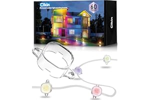 CLKIN Outdoor LED Light Clips - for Govee pro Outdoor Lights (Model H706) It is an Ideal Solution to Replace 3M Adhesive Tape. Easy to Install, it Comes with 60 Brackets and 120 Screws