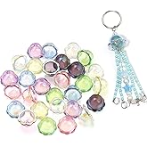 50Pcs 16 * 23mm Large Trumpet Flower Beads for Jewelry Making Acrylic Aesthetic Bell Floral Bead Caps for Cute Jellyfish Cell Phone Charms Earrings Bag Decorative Chains DIY Crafts(Mixed Colors)