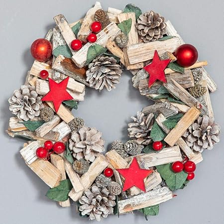 Decorazioni Natalizie Ristorante.Yirenfeng Decorazioni Natalizie Corona Nordica Natalizia Ghirlanda Porta Appesa Hotel Ristorante Finestra Tavolo Ciondolo Albero Di Natale Amazon It Casa E Cucina