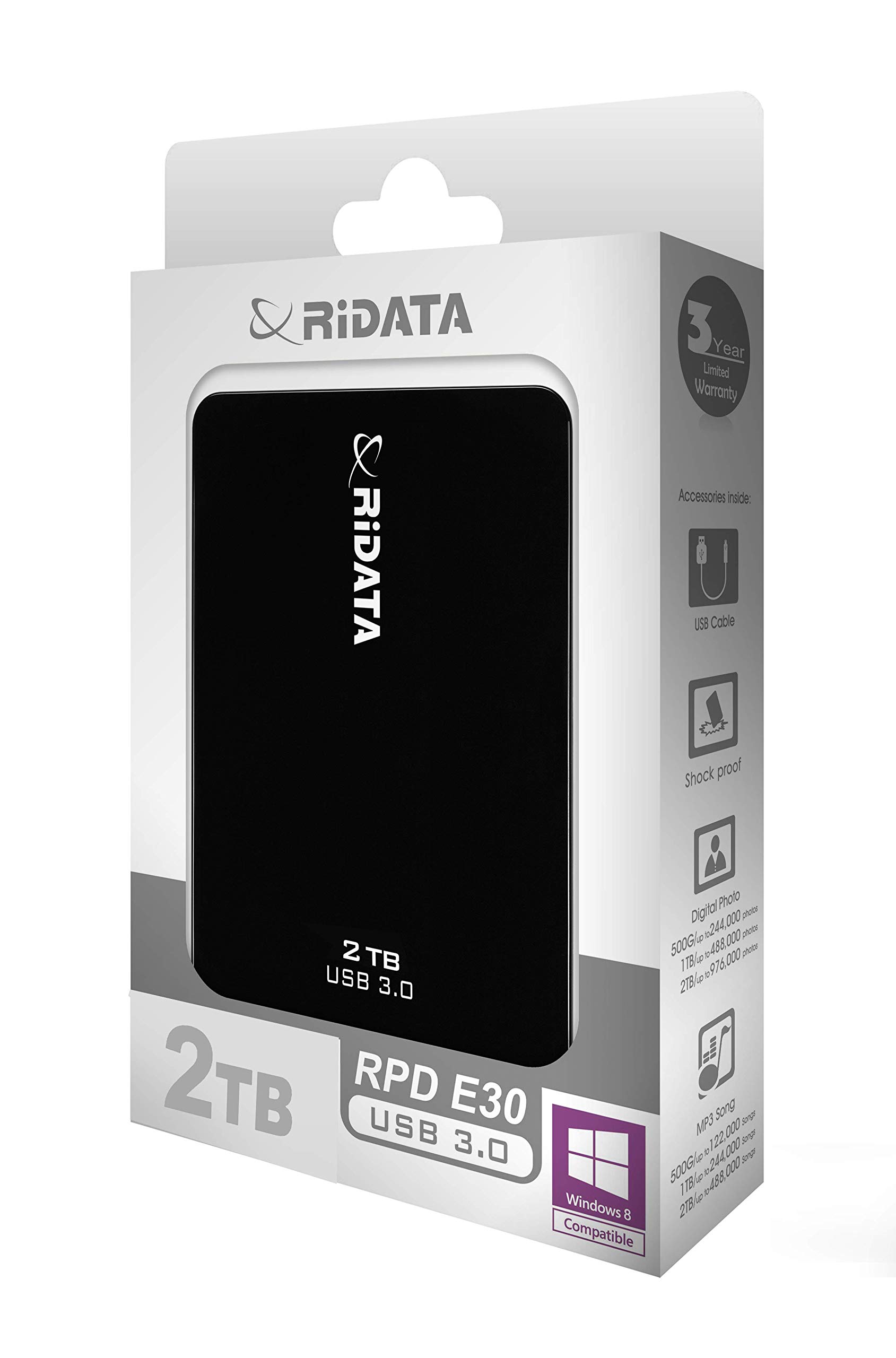 Ridata 2 TB Ritek RPD E30 Portable Hard Drive By Peak Trading