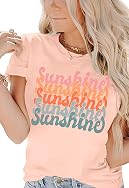 Womens Hawaiian Shirt Sunset Palm Tree Shirt Summer Beach Graphic T-Shirt Tropical Shirts Vacation Tee Tops