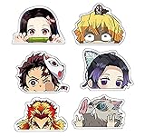 6Pcs 5.51" Demon Peeker Japanese Anime Car Stickers