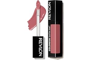 REVLON ColorStay Satin Ink Crown Jewels Liquid Lipstick, Longlasting & Waterproof Lipcolor, Moisturizing Creamy Formula Infused with Black Currant Seed Oil, 037 Majestic Rose, 0.17 fl oz.