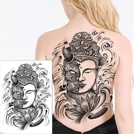 Tzxdbh 3pcs Temporaire Tatouage Femmes Grand Tatouage Geisha