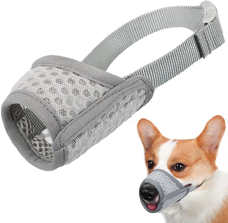Mayerzon Dog Muzzle Soft Mesh Adjustable 7 Sizes for Small Medium Large Dogs