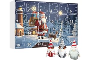 NIGRITY 2024 Christmas Gnome Advent Calendar, 2024 Christmas Countdown Calendar With Collectible Gnome Plush Dolls Toy, 24 Day Christmas Advent Calendar, Christmas Gifts for Adults and Kids (1PCS)