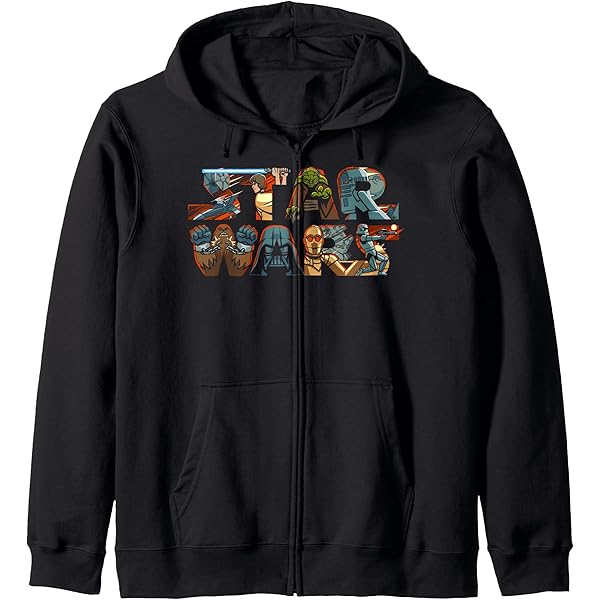 Amazon.com: Star Wars: The Last Jedi Star Logo Fill Zip Hoodie