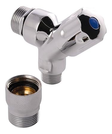 Sanitop-Wingenroth 06215 2 Geräte-Auslaufventil mit Rohrbelüfter, Rückflussverhinderer; loser Schlauchplatzsicherung und Schl