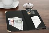 Securit Faux Leather Bill Presenter Restaurant Cafe Inner Card Slot Check view 6