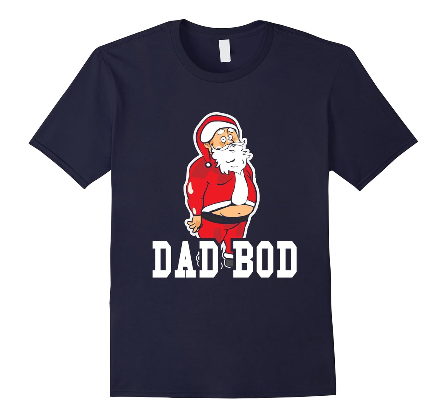 Dad Bod T-Shirt Funny Christmas Santa Suit Belly Gift Tee-ANZ