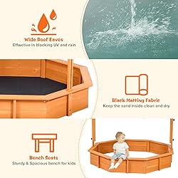 ISBA Sandbox with Lid Wood Sandbox with