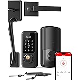 Front Door Lock Set Keyless Entry with Handle, Hornbill Smart Deadbolt Lock, Smart Locks for Front Door, Keypad Electronic De