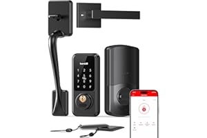 Front Door Lock Set Keyless Entry with Handle, Hornbill Smart Deadbolt Lock, Smart Locks for Front Door, Keypad Electronic De