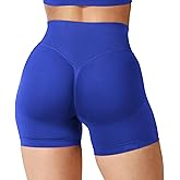 QOQ Women Workout Shorts 4.5" Scrunch Booty Gym Shorts Seamless Butt Lifting Impact Yoga Shorts