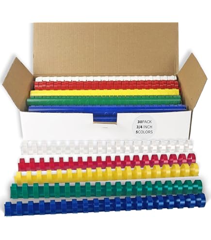 1 Inch Binder CR 6 100 M Plastic Binding Combs 1/4in. 21 Ring 20 Sheet Capacity Binder Rings