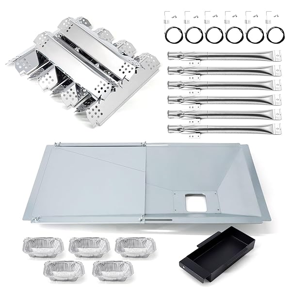 ADVIACE REPLACEMENT PARTS FOR NEXGRILL 720-0898, DRIP PAN GREASE TRAY, GRILL HEAT PLATES, BURNER TUBES AND IGNITER FOR NEXGRILL 720-0898 DELUXE 6 BURNER GAS GRILL