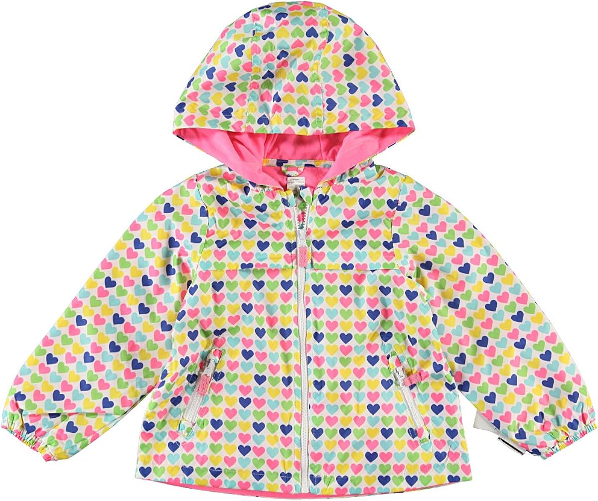 Amazon.com: Carter's Little Girls' Heart Print Jacket (3T): Rain Jackets: Clothing