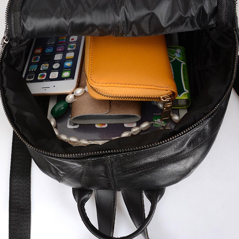 fashion women backpack casual pu leather girls college travel shoulder bag black (no.1)