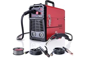 ARCCAPTAIN 130A MIG Welder, 110V Flux Core MIG Welder/Lift TIG/Stick 3 in 1 Welding Machine with Synergy, IGBT Inverter Porta