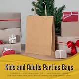 Thepaperbagstore 20 Brown Small Paper Party Bags With Handles 18x22x8cm view 9