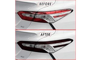 SlickMod PreCut Vinyl Smoke Tint for 2018-2022 Toyota Camry Tail Light and Reflector (3. Tail Light Cutout,20% Dark Smoke)