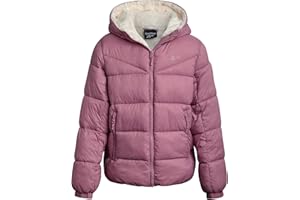 Reebok Girls Winter Coat - Heavyweight Quilted Sherpa Lined Parka Puffer Jacket - Warm Winter Jackets for Girls