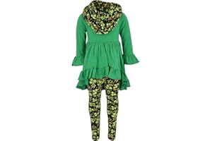 Unique Baby 3 Piece Girls Outfit with Top Legging and Scarf Toddler Girls' Clothing Sets