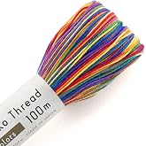 Olympus Thread Olympus sashiko Thread 111 yd Cotton Quilting Boro Embroidery (301 Rainbow)