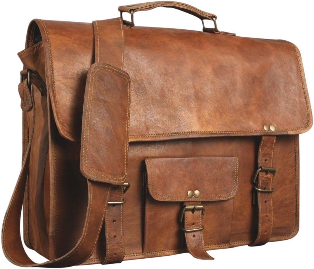 Uns Leather Messenger Handmade Bag Laptop Bag Satchel Bag Padded Messenger Bag School Bag