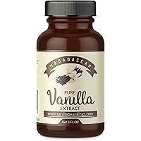 Pure Vanilla Extract - Made with Bourbon Madagascar Vanilla Beans - 4 fl oz – For Baking, Desserts, Home Cooking and Chefs
