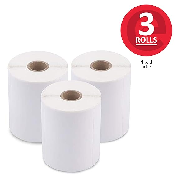 Amazon.com : enKo (3 Rolls, 1500 Labels) 4 x 3