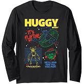 Poppy Playtime Huggy Wuggy He'll Hug You Till You Pop! Long Sleeve T-Shirt