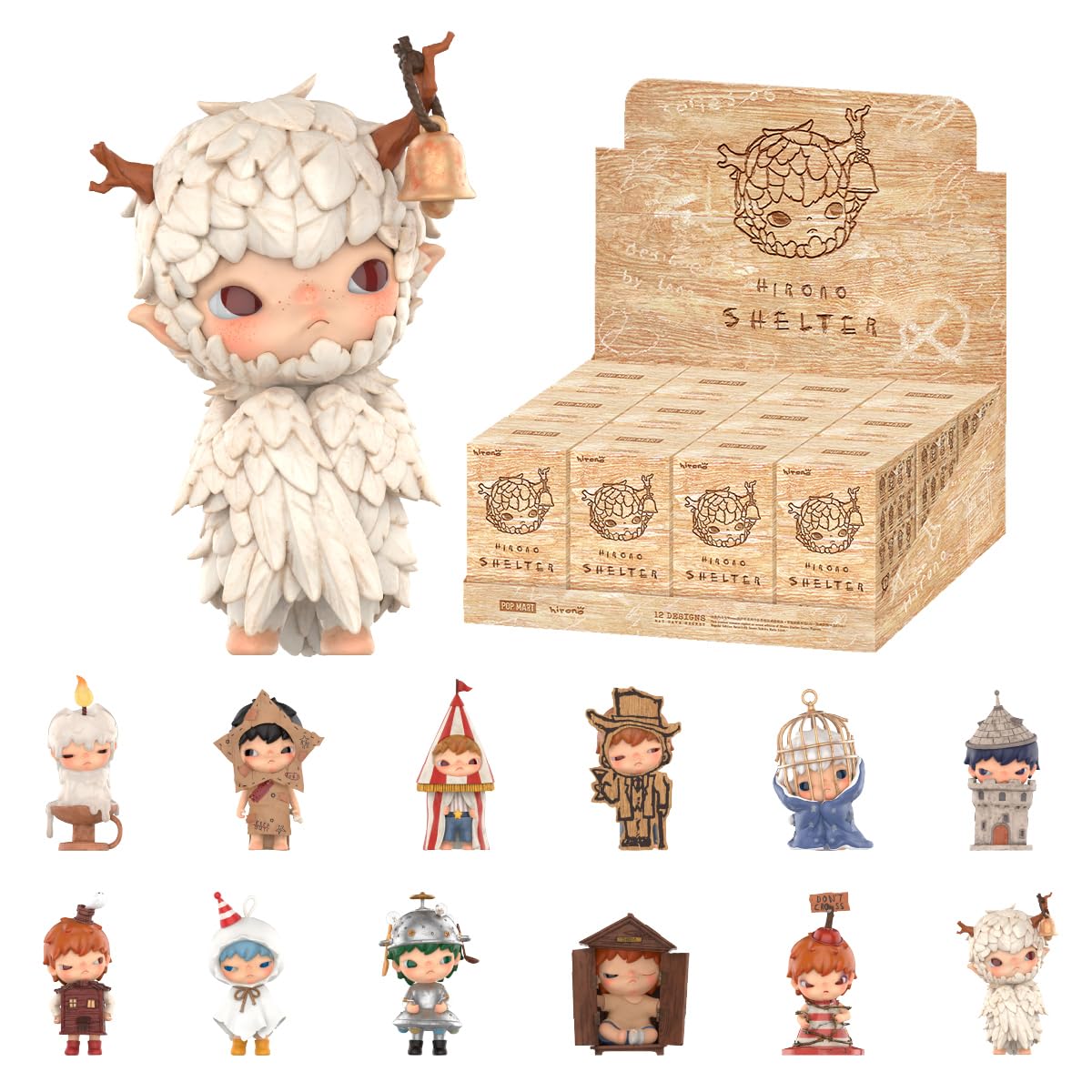 POP MART Hirono Shelter Series Figures Whole Set 2.5 inches Articulated Character Premium Design Gifts for Fan-Favorite Collectible Toy Art Figure
