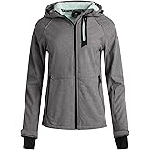 Spyder Womens Softshell Jacket - Lightweight Terry Fleece Hoodies for Women Water Resistant Zip Up Womens Windbreaker Jacket