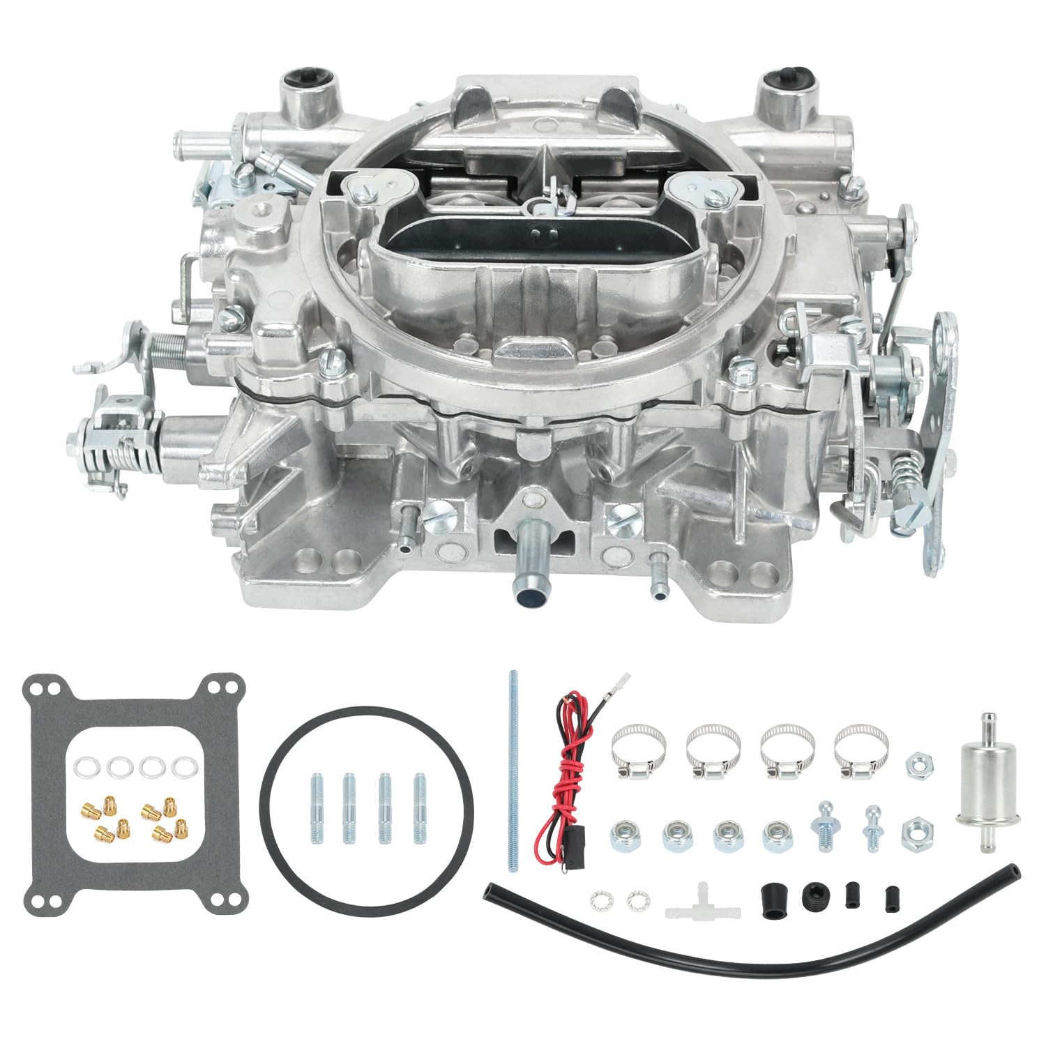 Photo 1 of 1405 600 CFM 4 Barrel Carburetor w/Manual Choke Carburetor Compatible with Corvette Silverado GMC Square Bore Carburetor (Non-EGR)