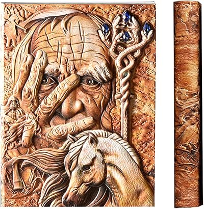 YHH Vintage A5 Notebook Journal Hardback Leather Embossed 200 Pages