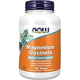 NOW Foods Supplements, Magnesium Glycinate 100 mg, Highly Absorbable Form, 180 Tablets