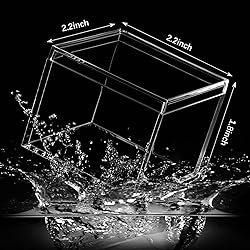 Blulu 8 Pieces Clear Acrylic Plastic Jewelry Box