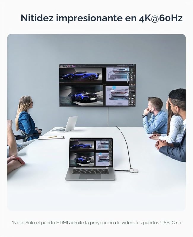 Estação de Acoplamento Magnética USB-C, Capa para SSD M.2 2230 NVMe, Estação de Acoplamento 6 em 1 com HDMI 4K@60Hz, PD 100W, USB-A/USB-C 10 Gbps, Áudio, Hub USB-C para iPhone MG5