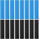 QalryXen 16-Pack Mini Split Filters for Mitsubishi MAC-2330FT-E/3000FT-E | 8 blue + 8 black carbon filter inserts, 8.3 x 1.9 x 0.2 in, frames not included, 8 paired replacement sets