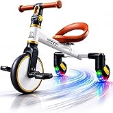 Ridego 3-in-1 Toddler Tricycle for Ages 2-5, Walker, Pedal &amp; Drift Modes | Adjustable Seat, Light-Up Wheels, No Batteries Needed, Indoor &amp; Outdoor Play, Non-Slip Pedals &amp; Easy Assembly