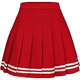 JCOPGWI Women's Pleated Mini Skirt A-Line High Waist School Uniform Cheerleader Skirt