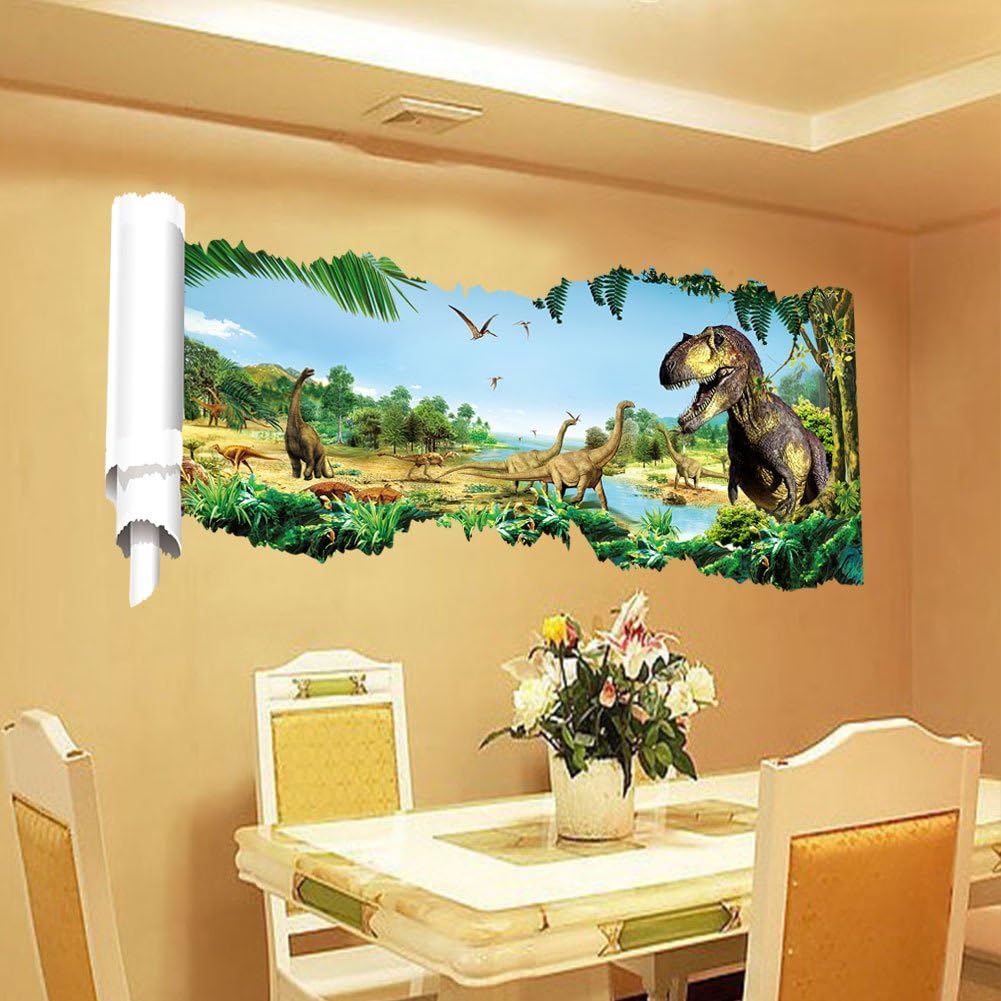 3D Removable Wall Mural for Home Decor - The World of Dinosaur 2 - Image 5