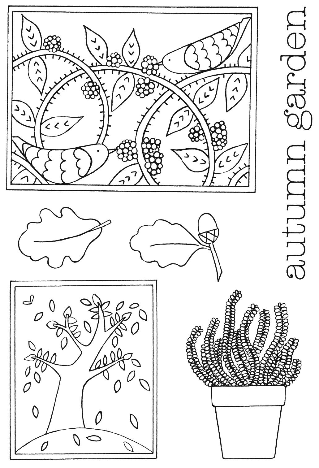 Personal Impressions BHCSA6001 BH Autumn Garden Stamp Set, Multicolour