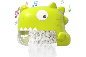 JKGIFTS Baby Bath Toys - Musical Bubble Machine Dinosaur Toys for Kids 3-5, Automatic Toddler Bath Toys for Kids Ages 1-3, Birthday Valentines Day Christmas Easter Gifts, Kids Pool Shower Games