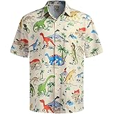 Hardaddy Men's Hawaiian Shirt Short Sleeve Funny Printed Casual Button Down Aloha Shirt