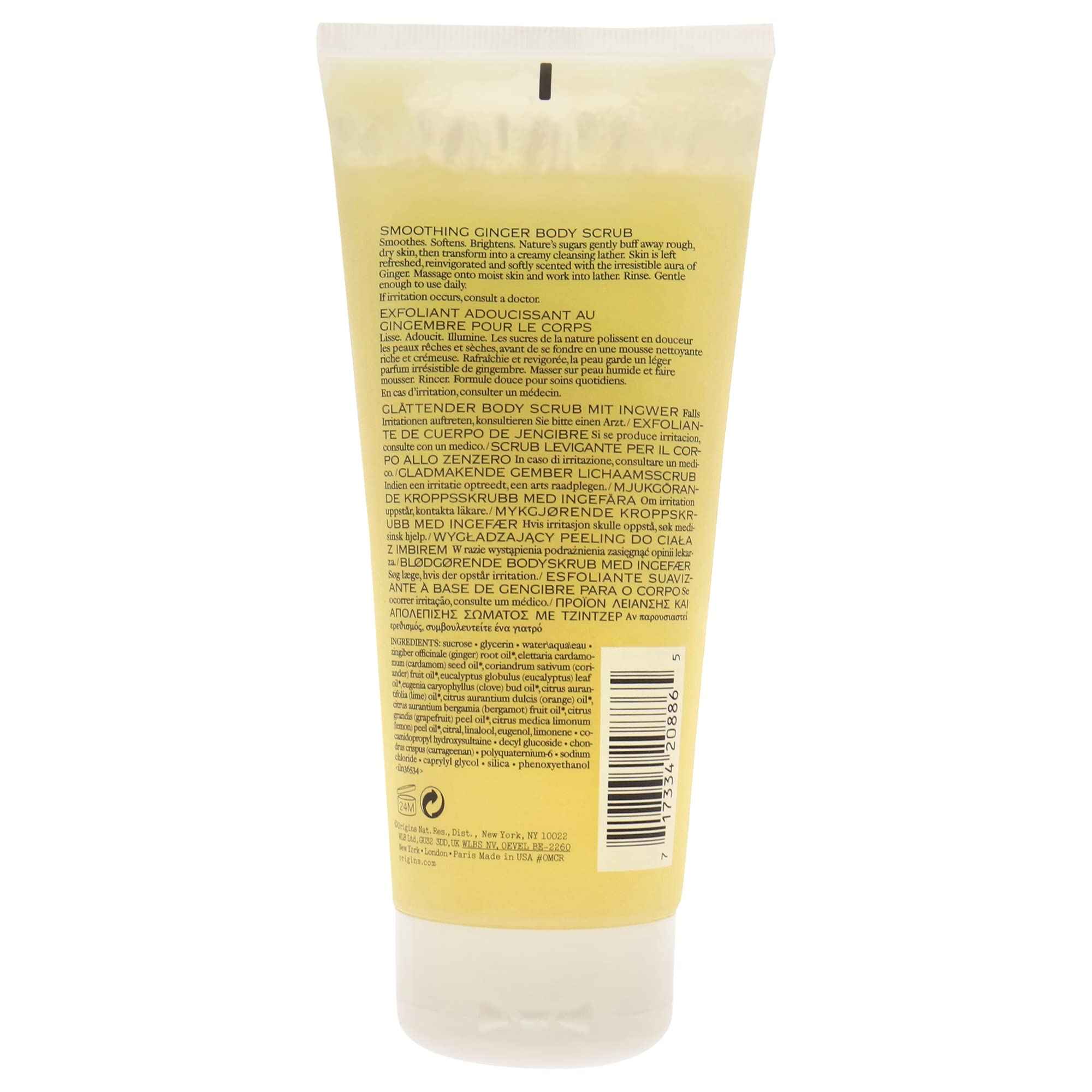Origins Incredible Spreadable Smoothing Ginger Body Scrub | Gently Exfoliates | With Ginger & Sugar, 6.7 Fl Oz