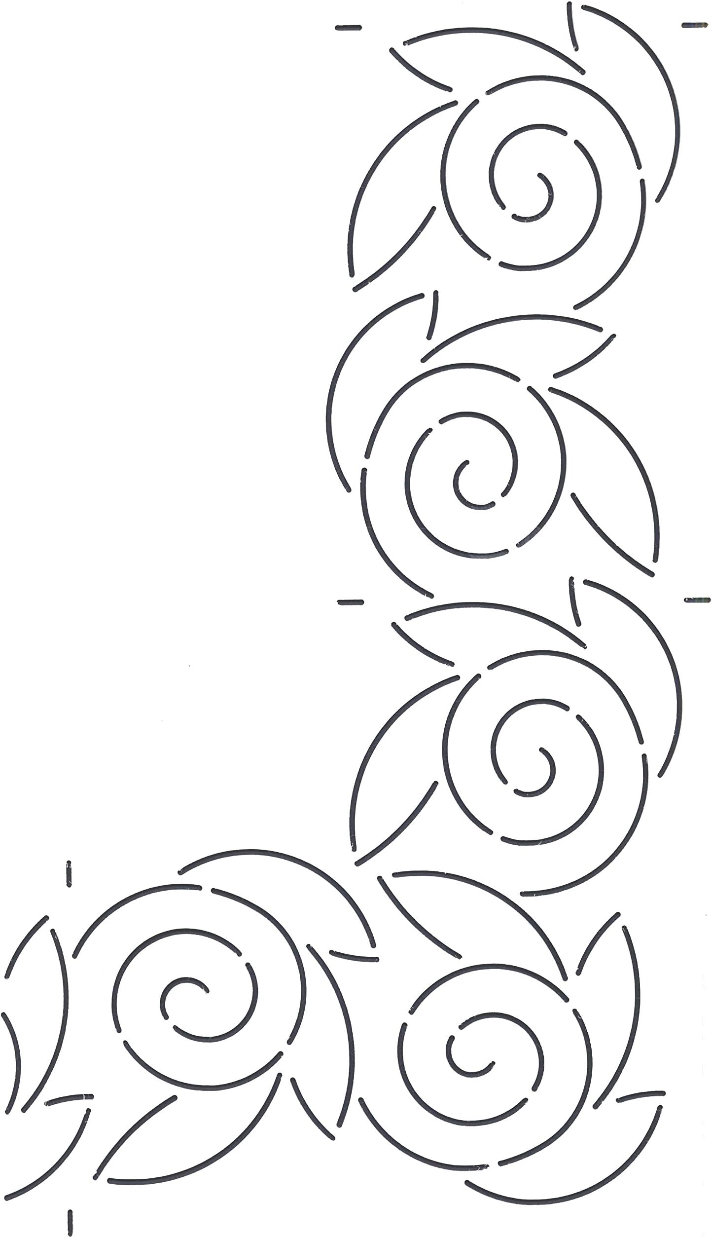 Golden Threads Swirl Border Quilt Stencil