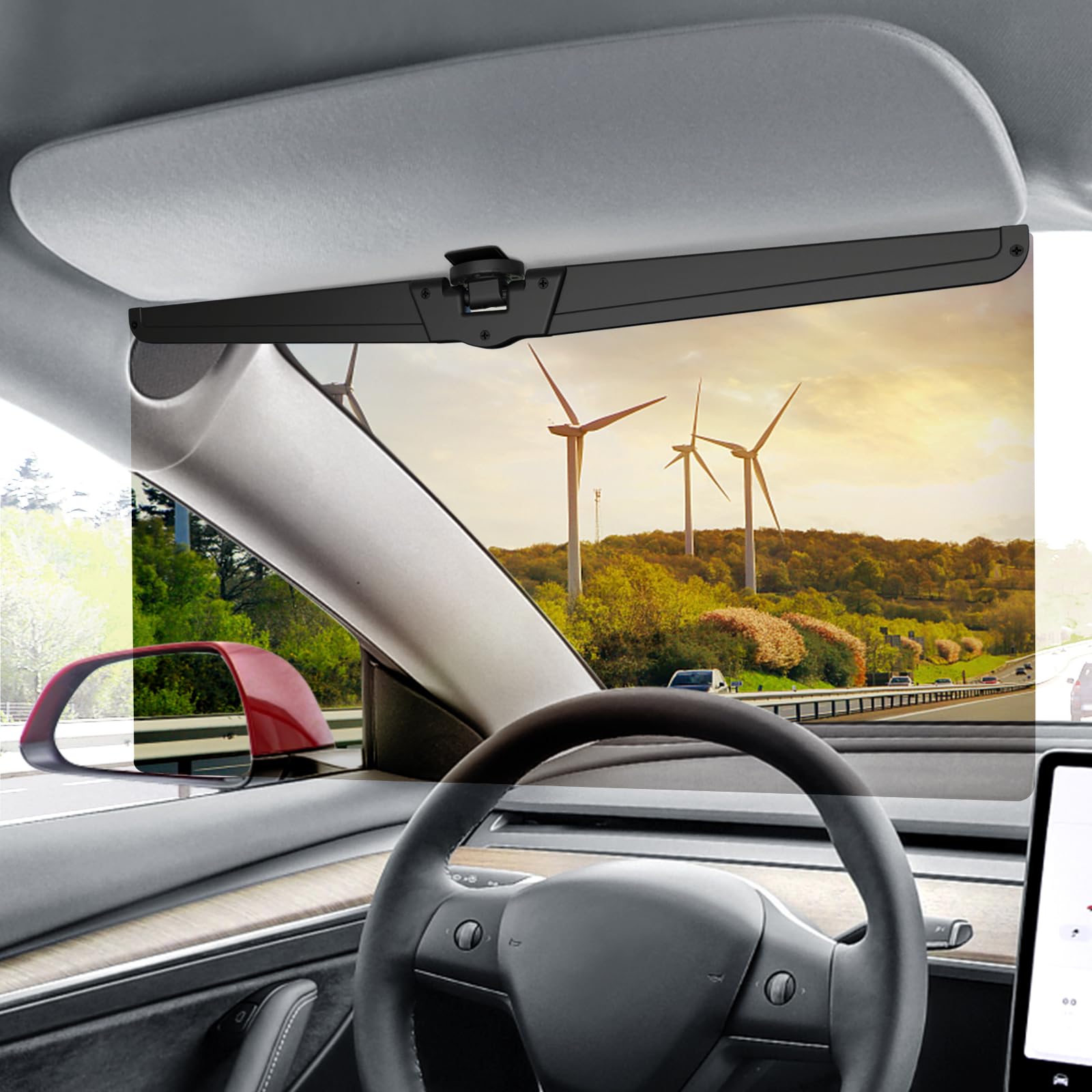 Photo 1 of Veharvim Sun Visor Extender for Cars, Polarized Car Visor Extender Sun Blocker UV400, Adjustable Visor Extension for Car Visor, Clip on, Universal (Universal(1 Pack))
