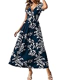 Gracyoga 2025 Summer Fall Casual Navy Wrap Dresses